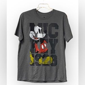 NWT Mickey Mouse T Shirt Disney World Mens L Gray Disney Mickey Mouse